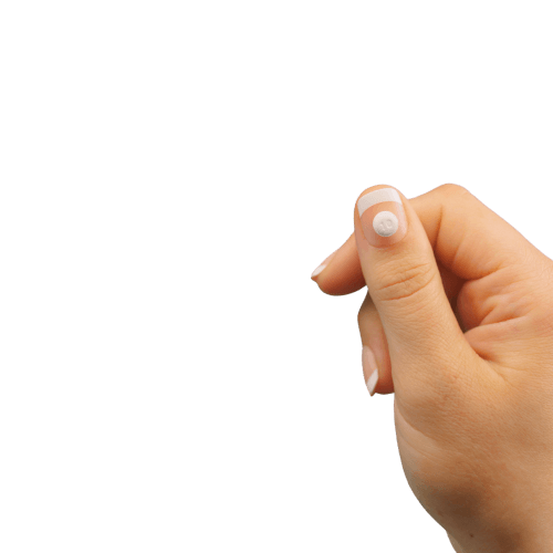 Hand holding pill